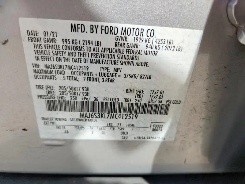 2021 FORD ECOSPORT TITANIUM  