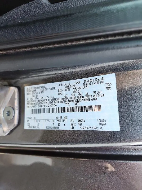 2014 FORD ESCAPE TITANIUM  