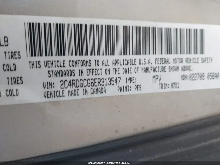 2014 DODGE GRAND CARAVAN SXT