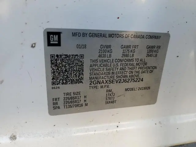 2018 CHEVROLET EQUINOX LT  