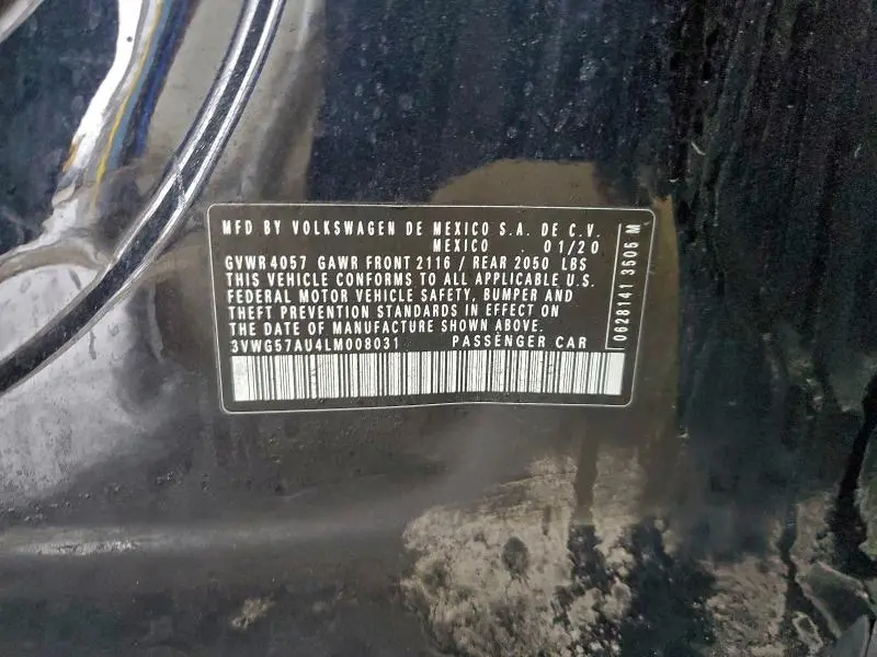 2020 VOLKSWAGEN GOLF   