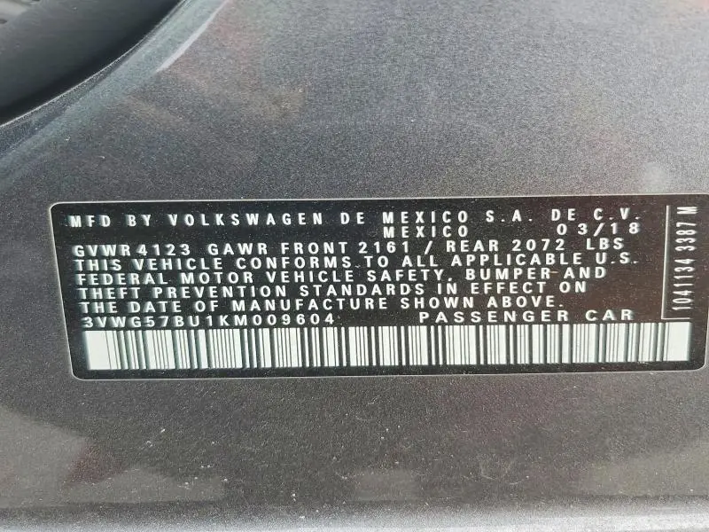 2019 VOLKSWAGEN JETTA SEL PREMIUM  