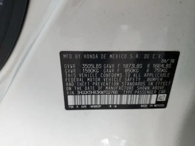 2019 HONDA FIT EX