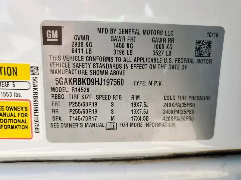 2017 BUICK ENCLAVE   