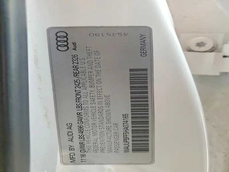 2017 AUDI A3 E-TRON HATCHBACK PREMIUM