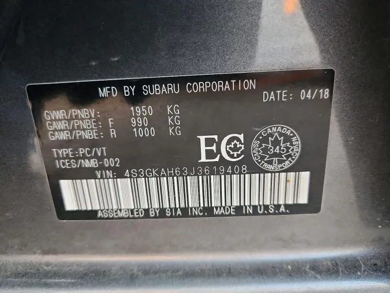 2018 SUBARU IMPREZA PREMIUM PLUS  