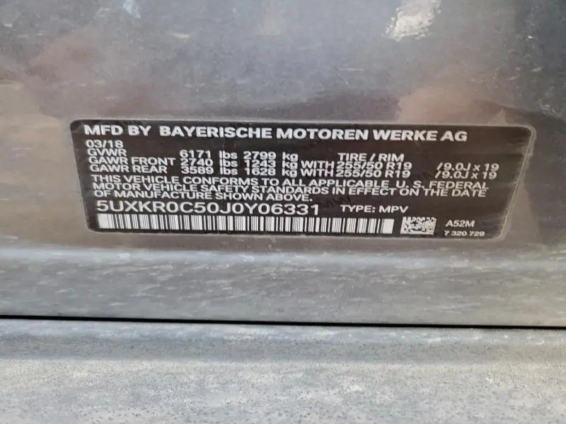 2018 BMW X5 XDRIVE35I  