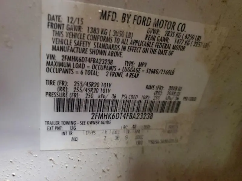 2015 FORD FLEX LIMITED  