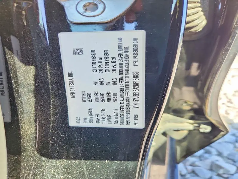 2022 TESLA MODEL 3   