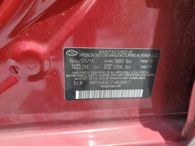 2015 HYUNDAI ELANTRA SE  
