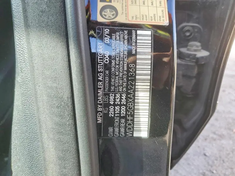2010 MERCEDES-BENZ E 350  