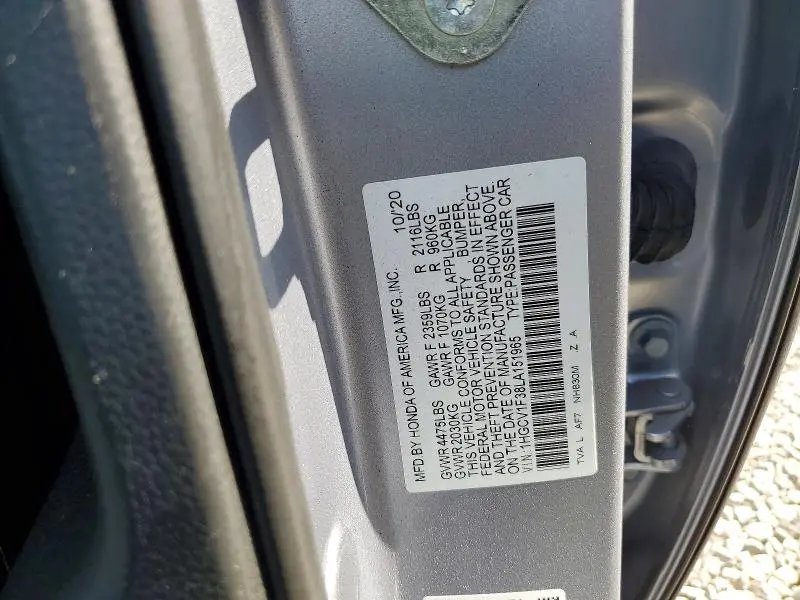 2020 HONDA ACCORD SPORT  