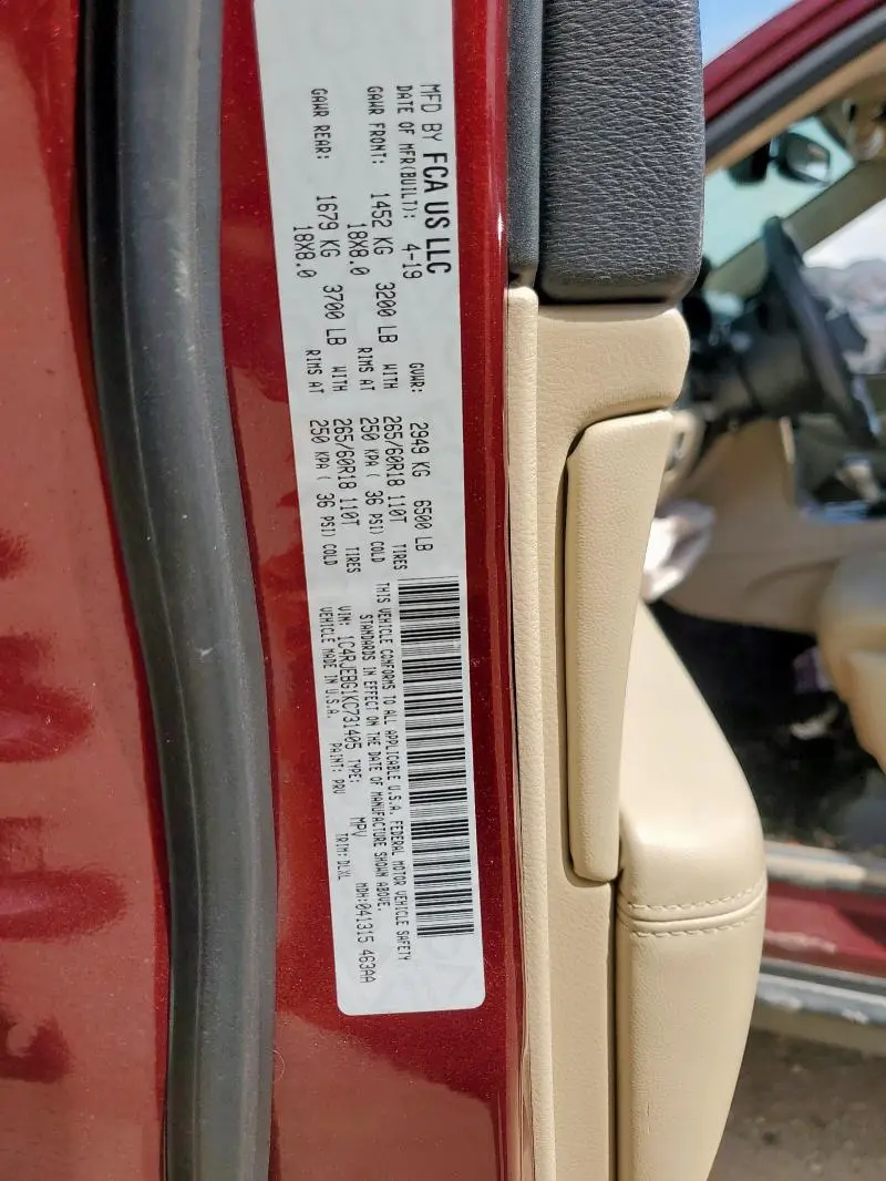 2019 JEEP GRAND CHEROKEE LIMITED  