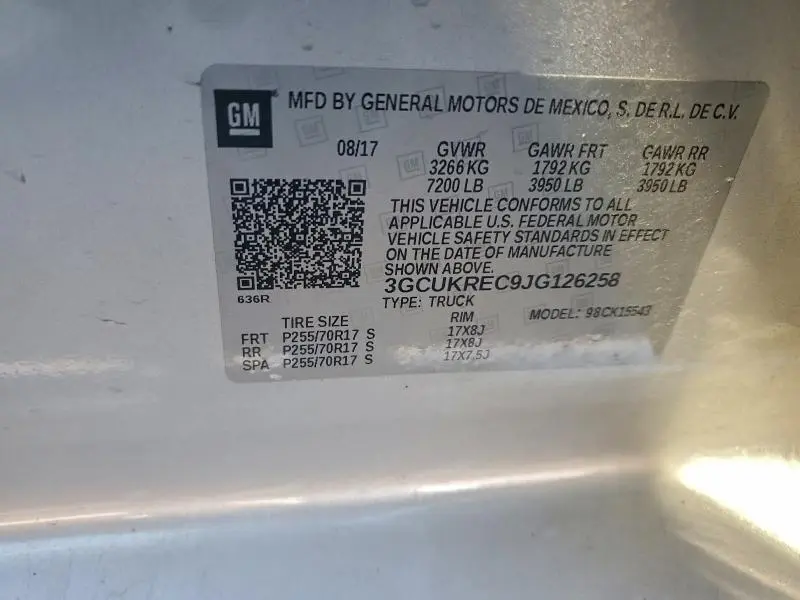 2018 CHEVROLET SILVERADO K1500 LT  