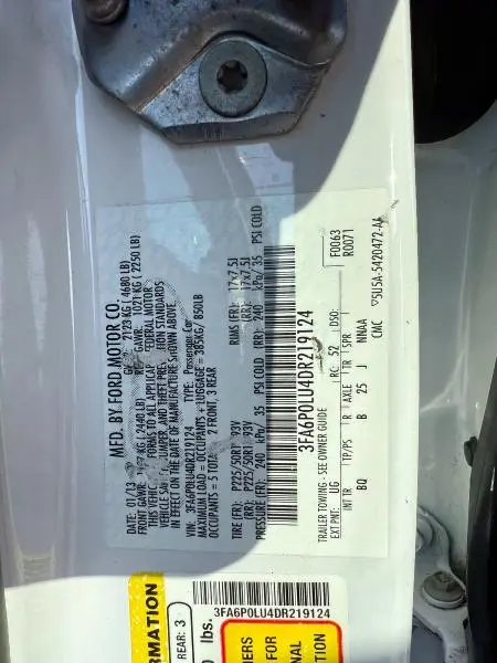 2013 FORD FUSION SE HYBRID  