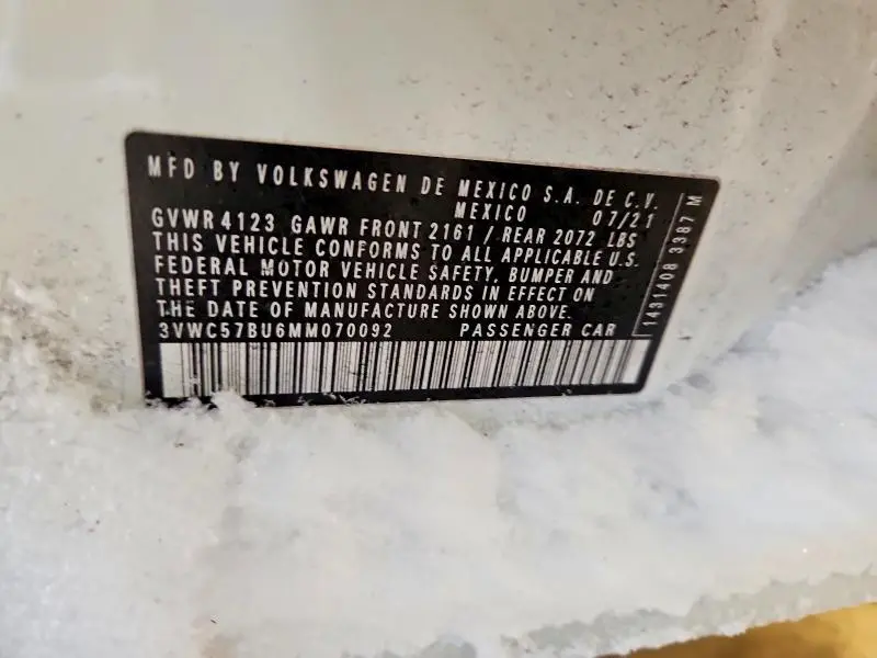 2021 VOLKSWAGEN JETTA S  