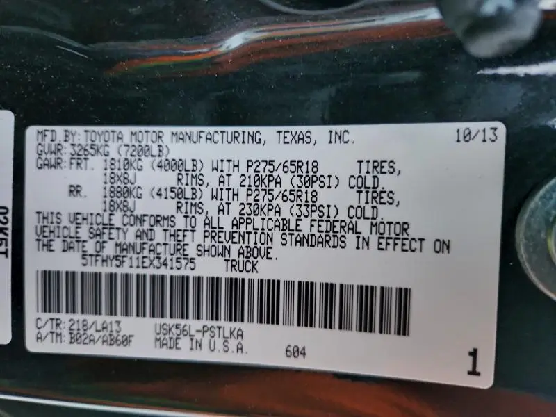 2014 TOYOTA TUNDRA CREWMAX LIMITED  