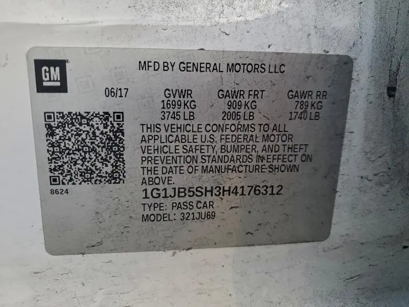 2017 CHEVROLET SONIC LS  