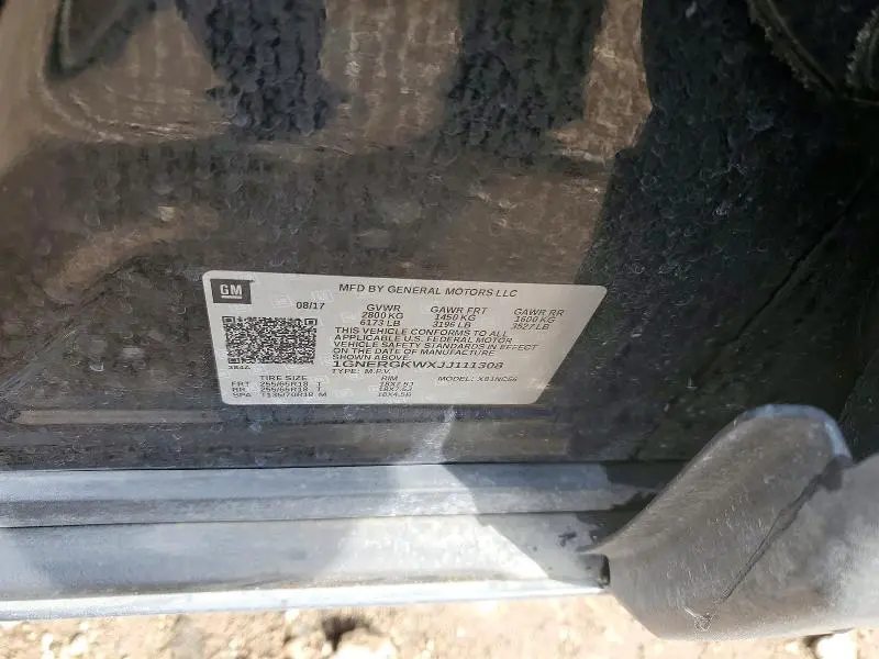 2018 CHEVROLET TRAVERSE LT  