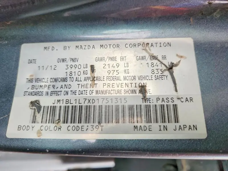 2013 MAZDA 3 I  