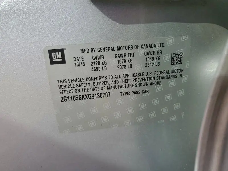 2016 CHEVROLET IMPALA LT  