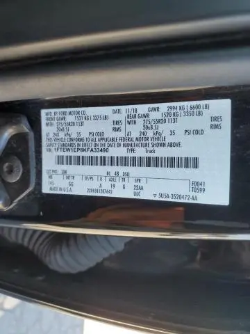 2019 FORD F150 SUPERCREW  