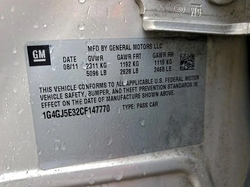 2012 BUICK LACROSSE TOURING  