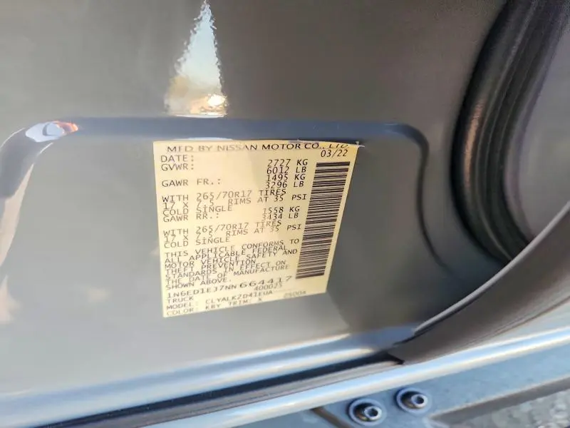 2022 NISSAN FRONTIER S  