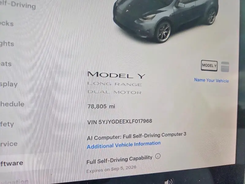 2020 TESLA MODEL Y   