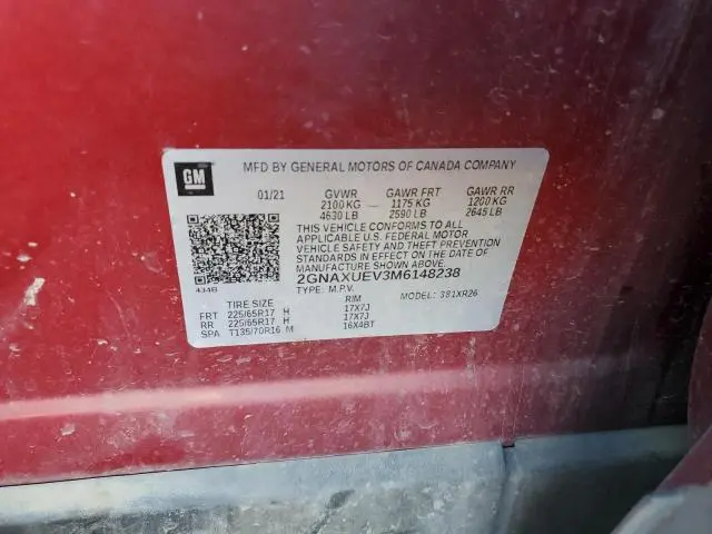 2021 CHEVROLET EQUINOX LT  