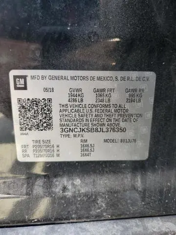 2018 CHEVROLET TRAX LS  