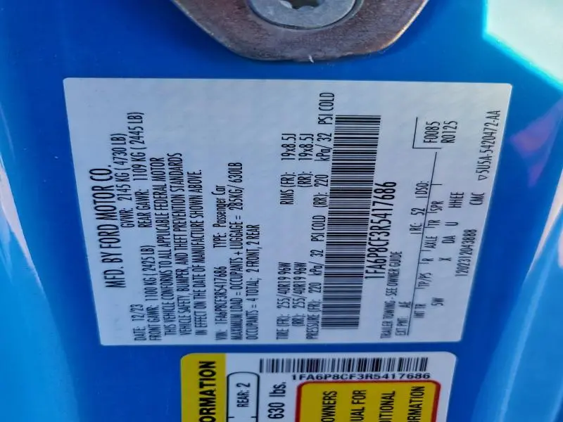 2024 FORD MUSTANG GT  