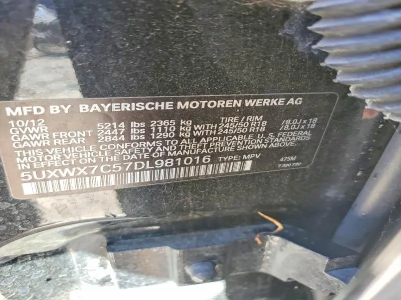2013 BMW X3 XDRIVE35I  