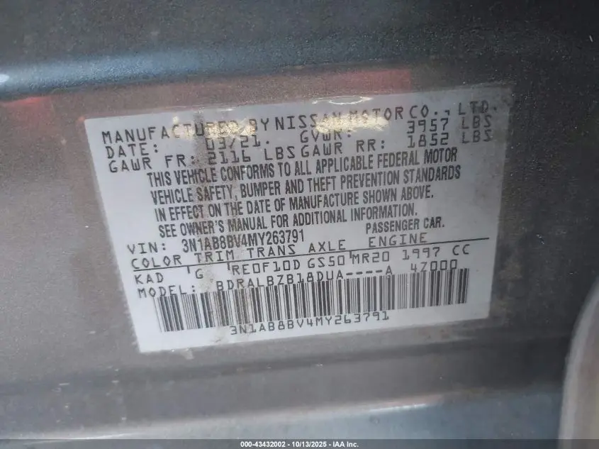 2021 NISSAN SENTRA S XTRONIC CVT