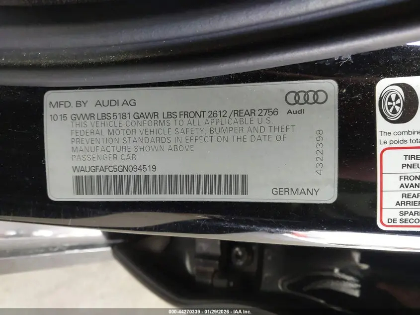 2016 AUDI A6 2.0T PREMIUM PLUS