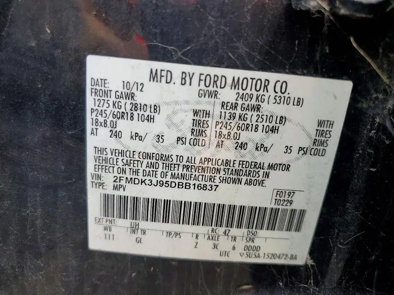 2013 FORD EDGE SEL  