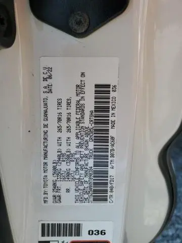 2022 TOYOTA TACOMA ACCESS CAB  