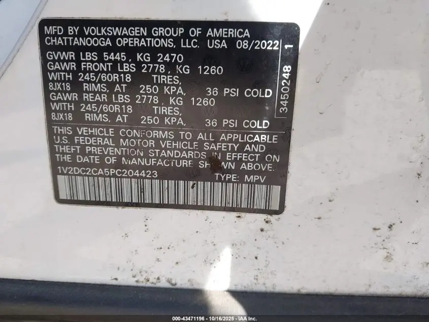 2023 VOLKSWAGEN ATLAS CROSS SPORT 2.0T SE