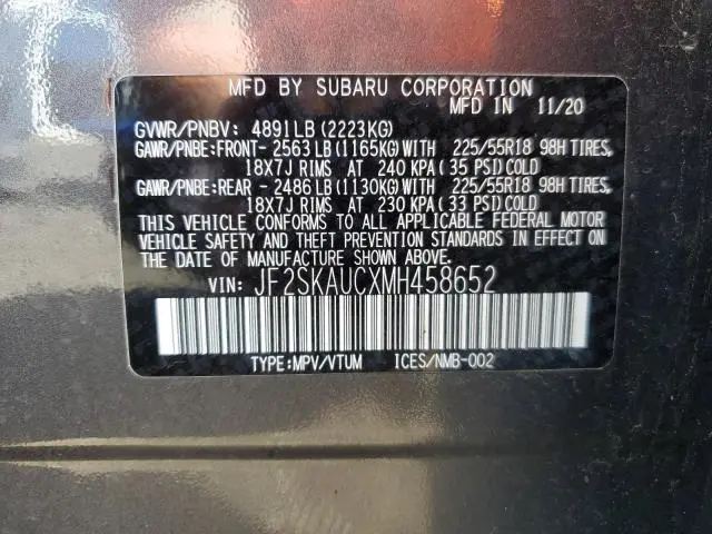 2021 SUBARU FORESTER LIMITED  