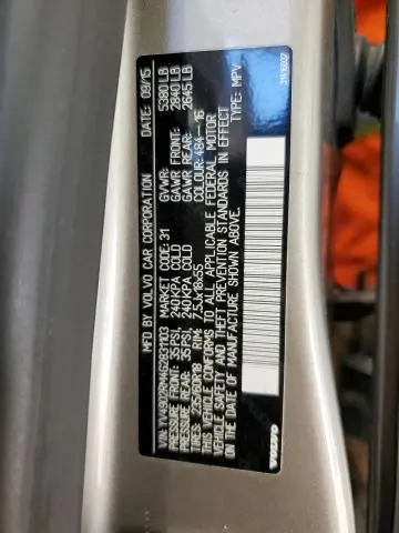 2016 VOLVO XC60 T6 PLATINUM  