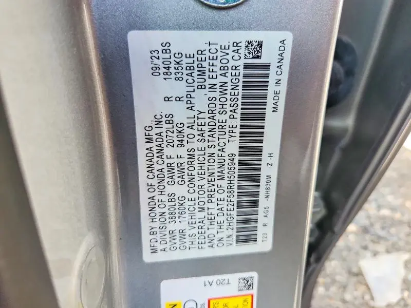 2024 HONDA CIVIC SPORT  