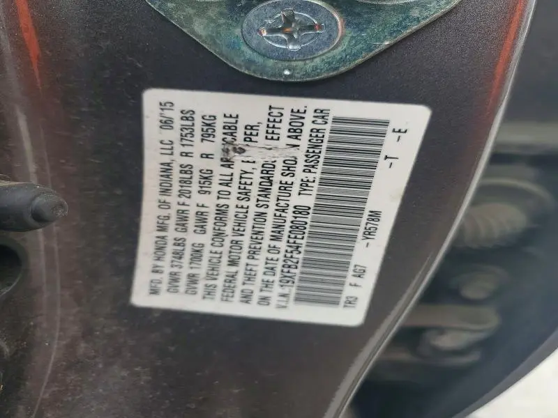 2015 HONDA CIVIC LX  