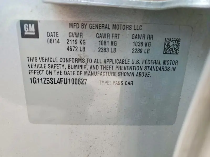2015 CHEVROLET IMPALA LS  