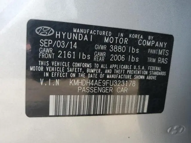 2015 HYUNDAI ELANTRA SE  