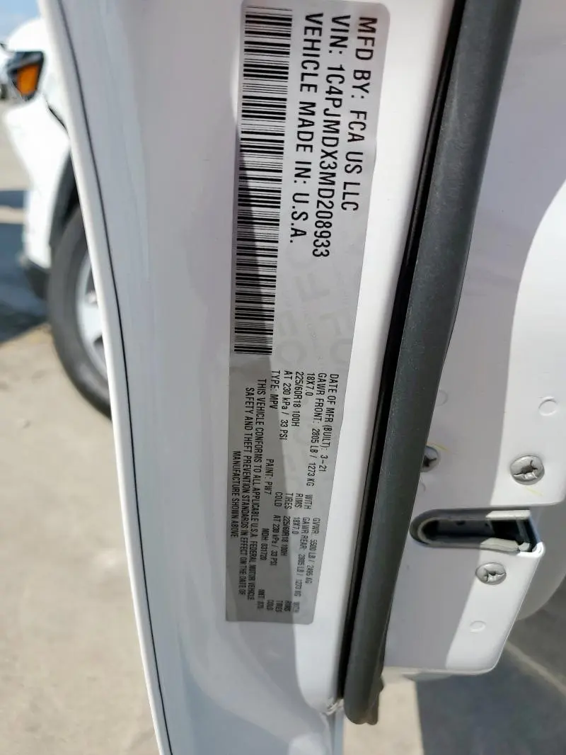 2021 JEEP CHEROKEE LIMITED  