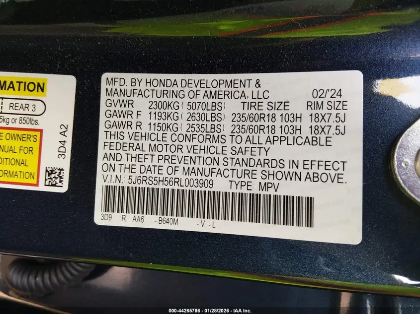 2024 HONDA CR-V HYBRID SPORT