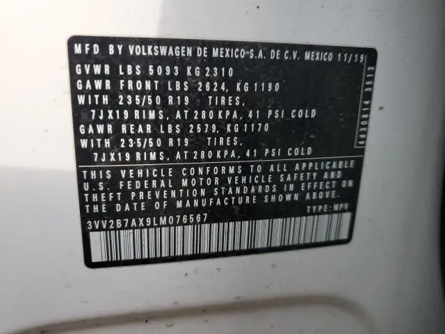 2020 VOLKSWAGEN TIGUAN SE  