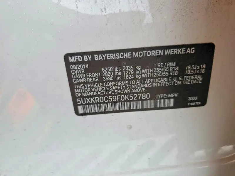 2015 BMW X5 XDRIVE35I  