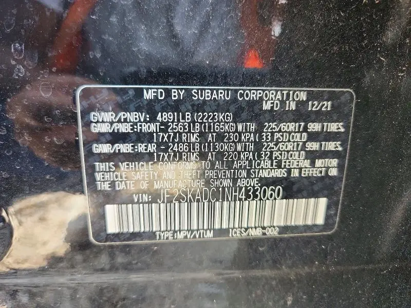 2022 SUBARU FORESTER PREMIUM  