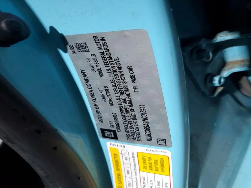 2022 CHEVROLET SPARK 1LT  